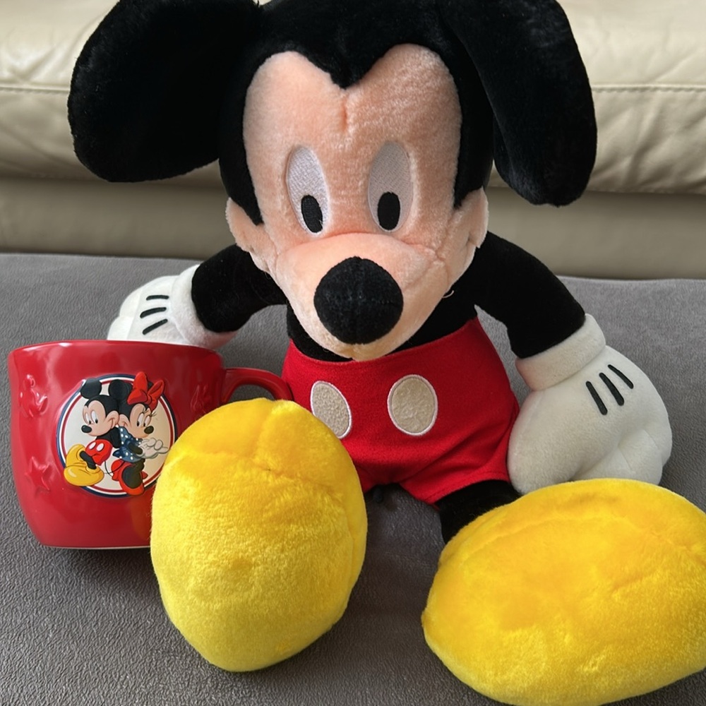 Authentic Mickey Mouse Plush and Mug Bundle